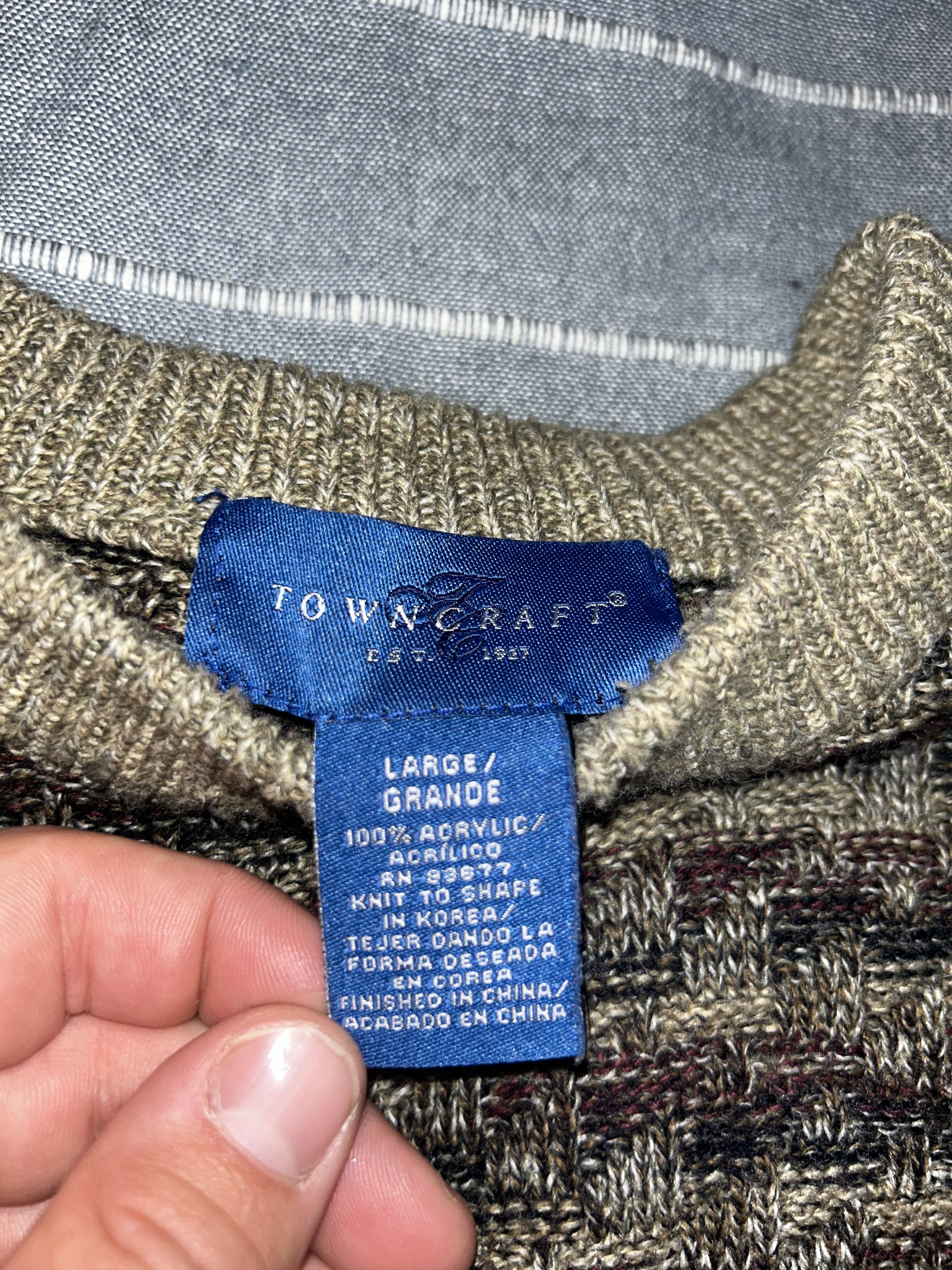 Towncraft × Vintage Vintage 90's Kit Sweater Size US L / EU 52-54 / 3 - 4 Thumbnail