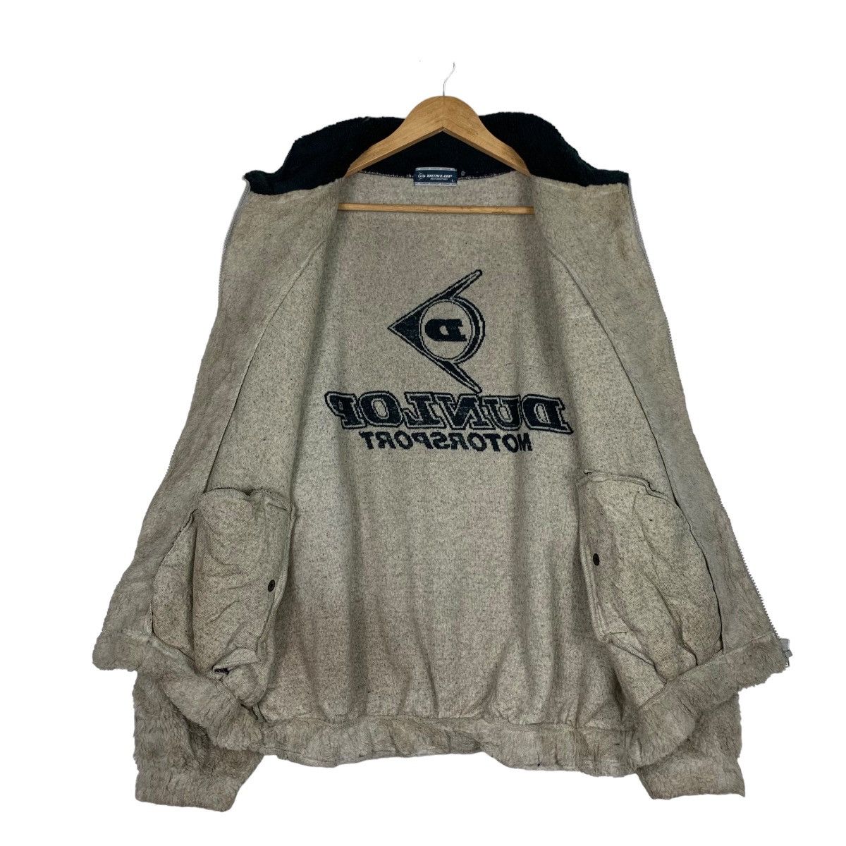 Dunlop DUNLOP MOTORSPORT Big Logo Fleece Bomber Jacket #1032-C46 Size US L / EU 52-54 / 3 - 12 Thumbnail