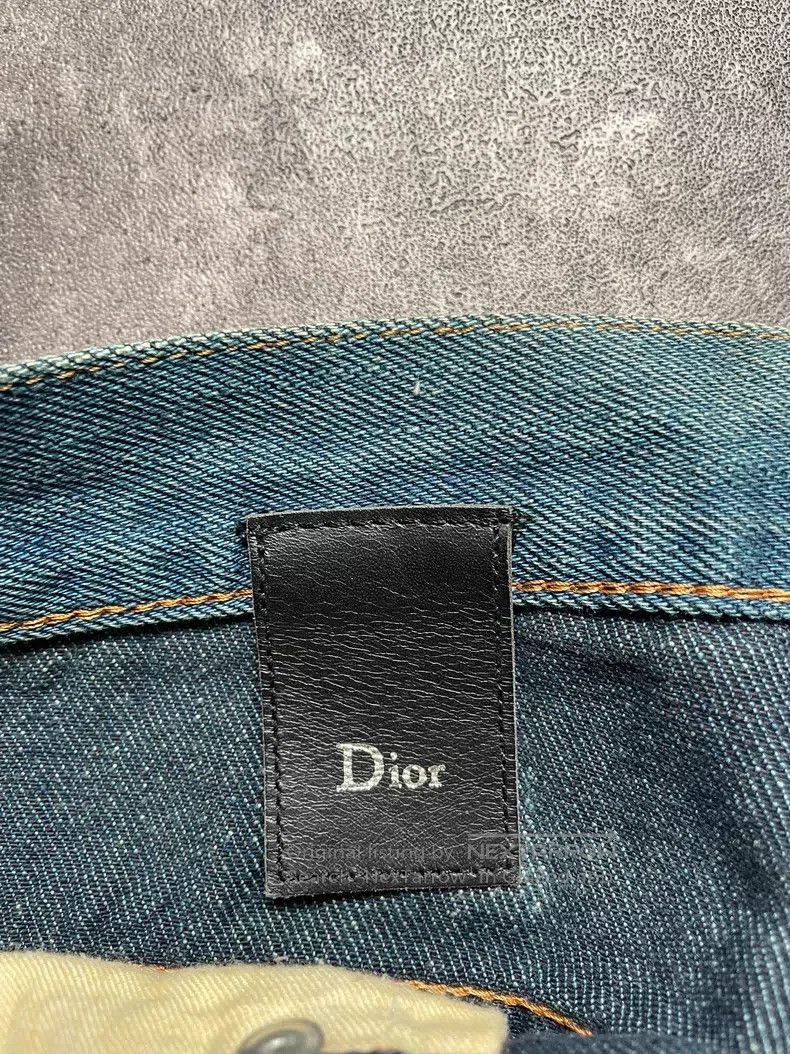 Dior Dior Mud yellow washed patchwork denim jeans Size US 29 - 5 Thumbnail