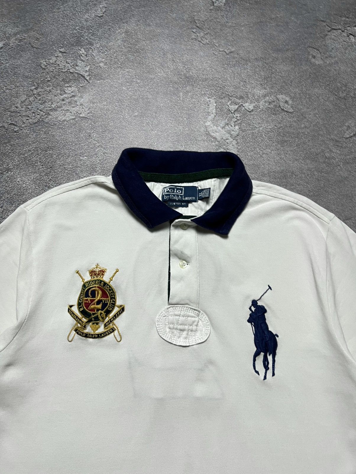 Polo Ralph Lauren 90x Vintage Ralph Lauren T-Shirt Chief Keef Big Pony Striped Size US XL / EU 56 / 4 - 4 Thumbnail