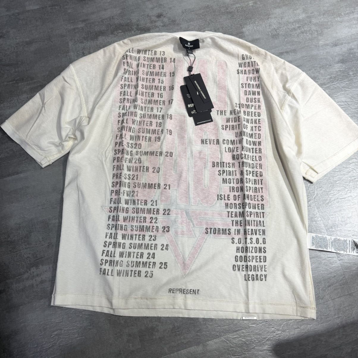 Represent Clo. Represent Reversible Living Legacy T-Shirt - Washed Ecru Size US M / EU 48-50 / 2 - 4 Thumbnail