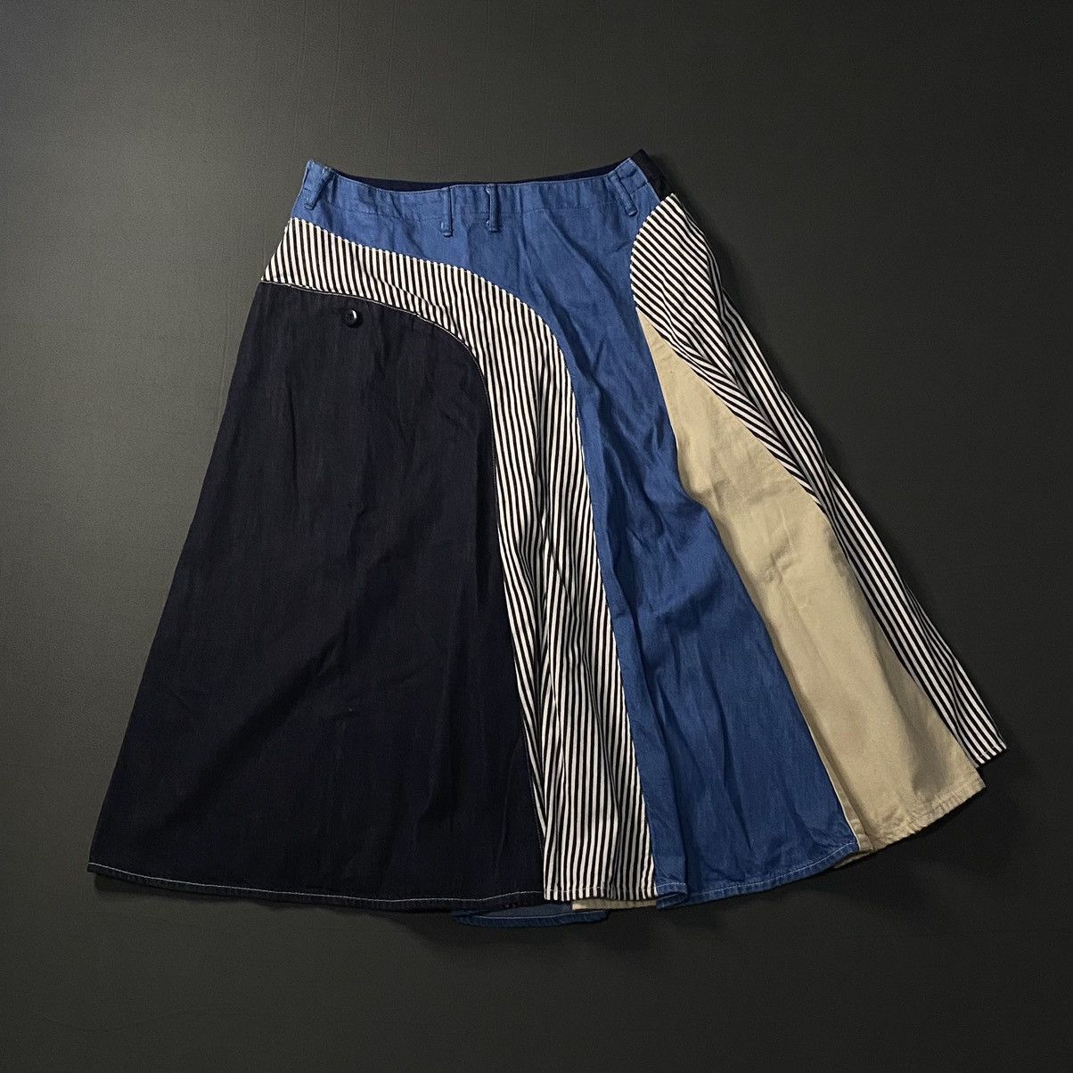 Kapital Kapital Flowy Patchwork Denim Skirt Size 28" / US 6 / IT 42 - 4 Thumbnail