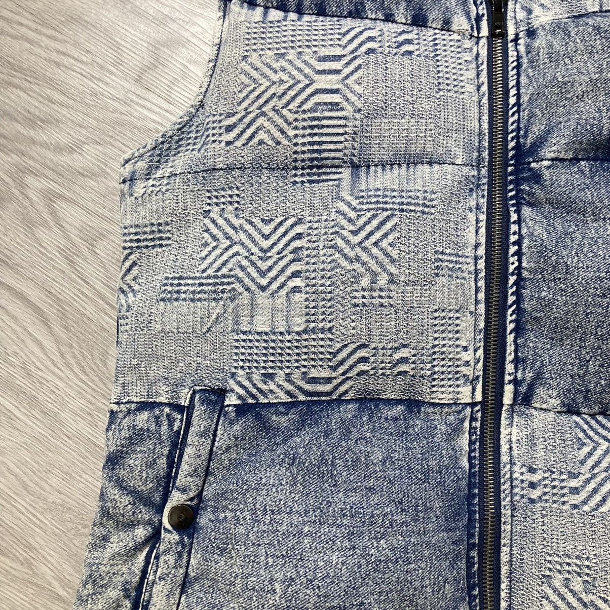 In The Attic 2000s In The Attic Distressed Puffer Down Vest Blue Jeans Size US M / EU 48-50 / 2 - 7 Thumbnail