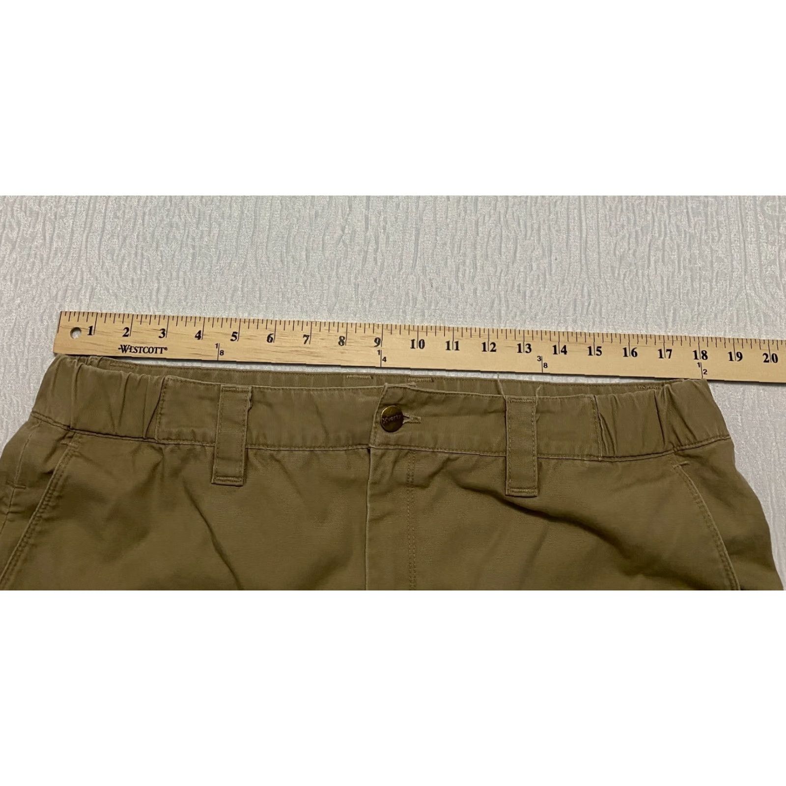 Vintage Vertx Cargo Pants Men's Size 36×34 Beige Relaxed Fit Elastic Waist Side Cargo Pocket Straight Pants Mens Beige 34 36 Verx Size US 34 / EU 50 - 6 Thumbnail