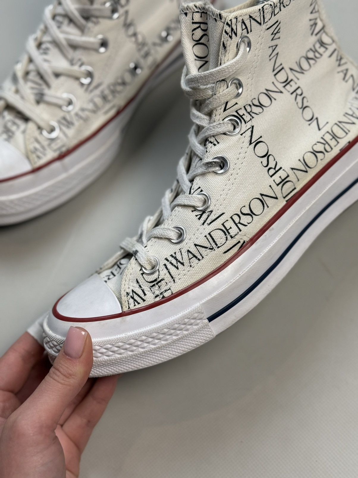 Converse × JW Anderson JW Anderson High Top Graphic Print Lace Up Sneakers Shoes Size US 8 / IT 38 - 12 Thumbnail