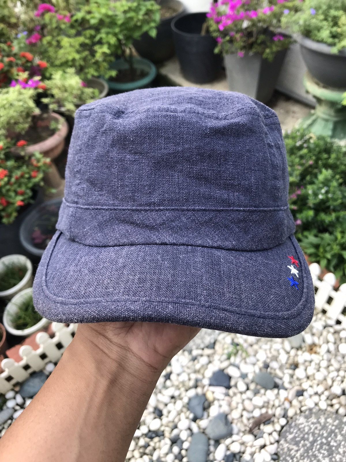 Beams Plus VINTAGE BEAMS CHAMBRAY PATROL ARMY DESIGN CAP HAT 🇯🇵 Size ONE SIZE - 2 Thumbnail