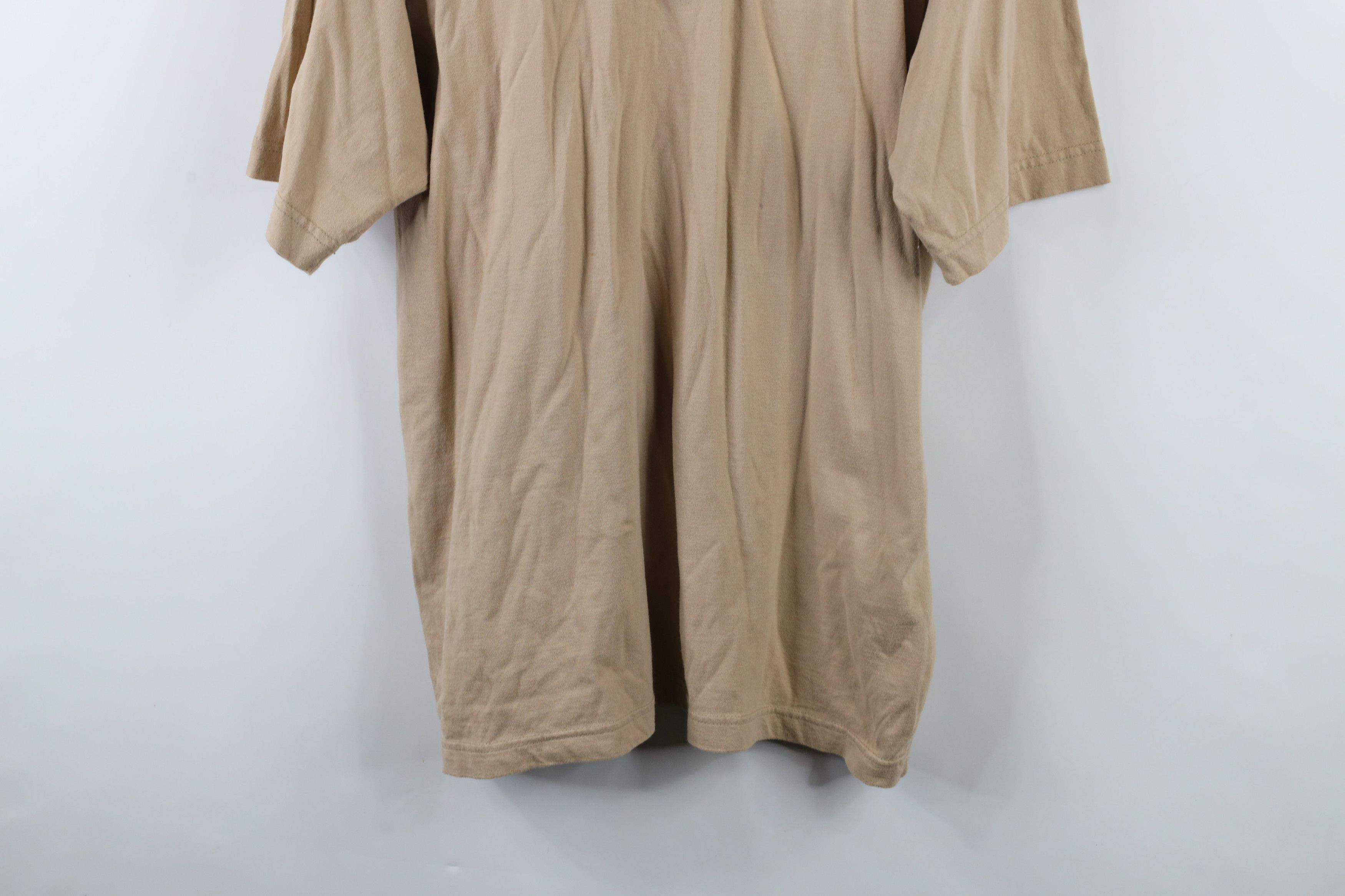 Vintage Vintage 90s Streetwear Blank Baggy Fit Henley T-Shirt Beige Size US L / EU 52-54 / 3 - 3 Thumbnail