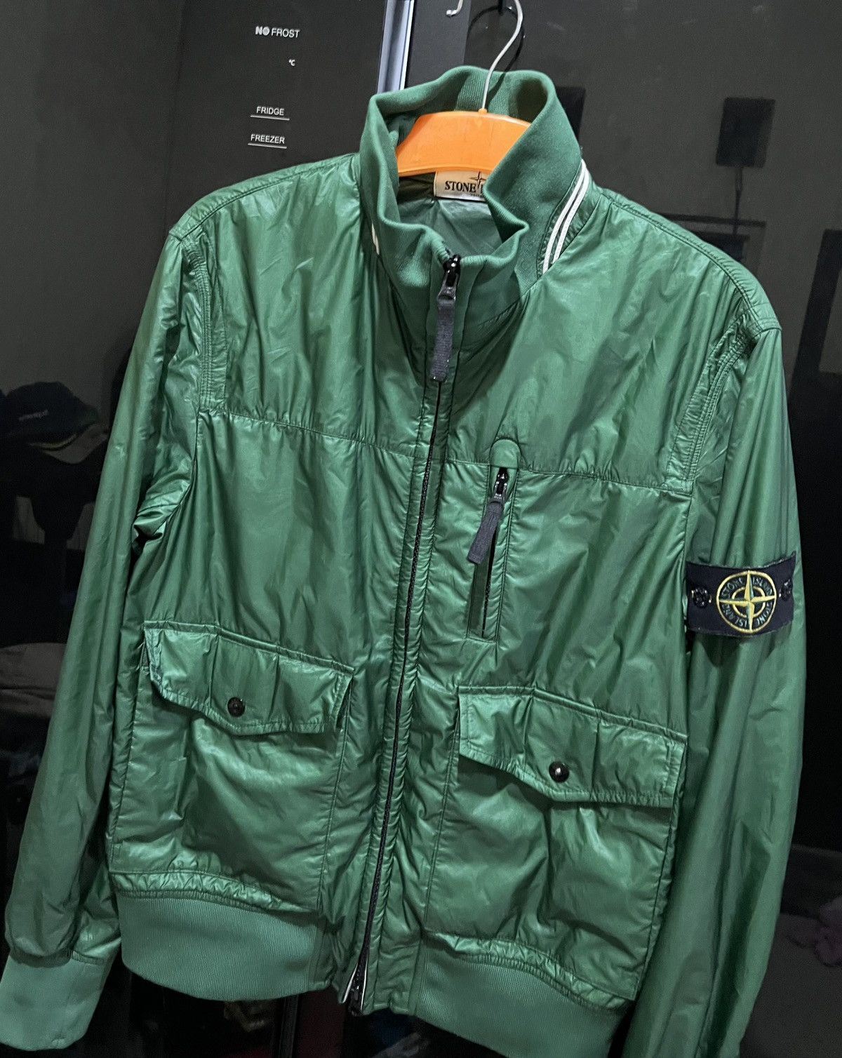 Stone Island Micro Rip Stop 7 Dentyvek Shield in Green, Men's