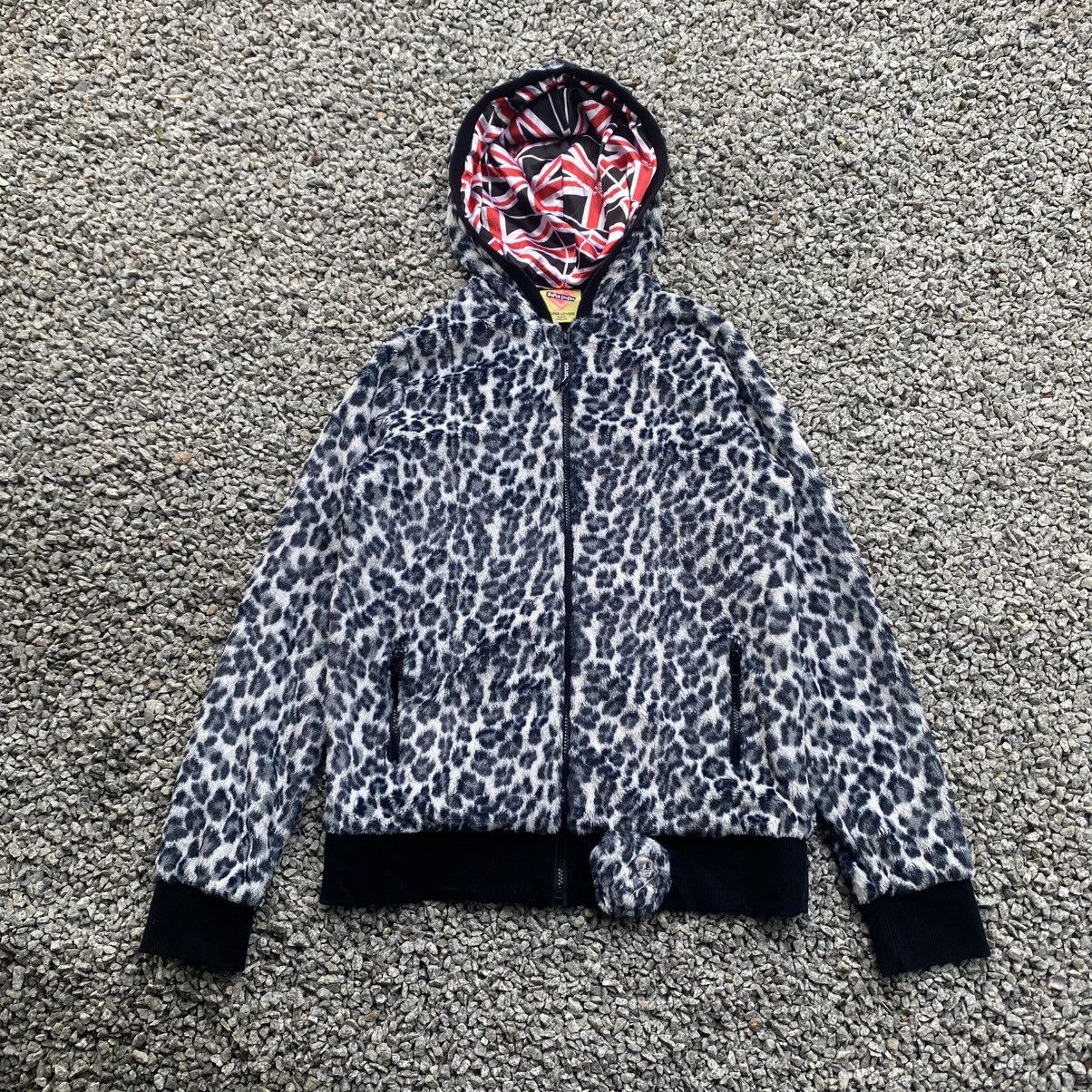 Pre-owned Hysteric Glamour X If Six Was Nine Super Lovers Fuzy Leopard Hoodie In Multicolor