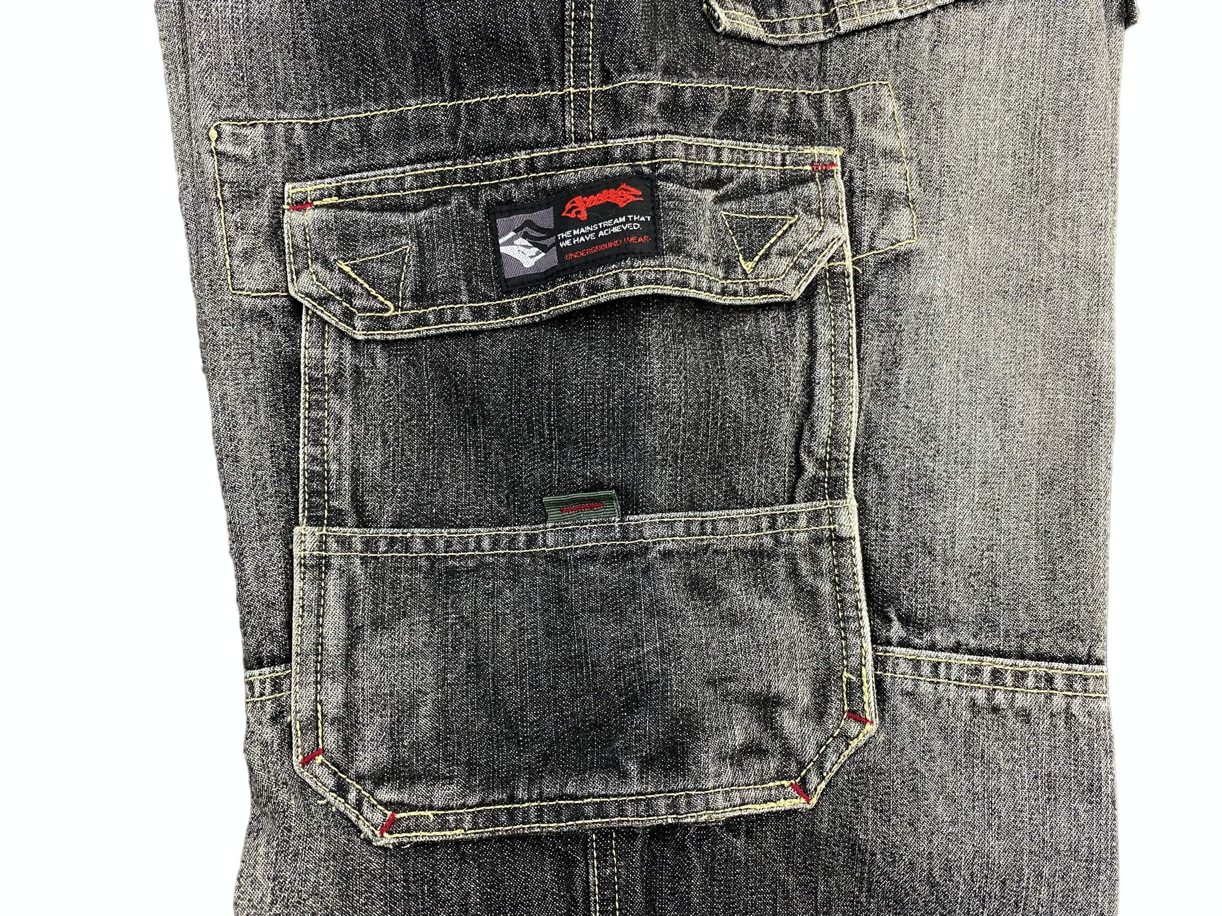 Japanese Brand Spoon Cargo Jeans Hip Hop Skateboards Jeans Size US 30 / EU 46 - 11 Thumbnail
