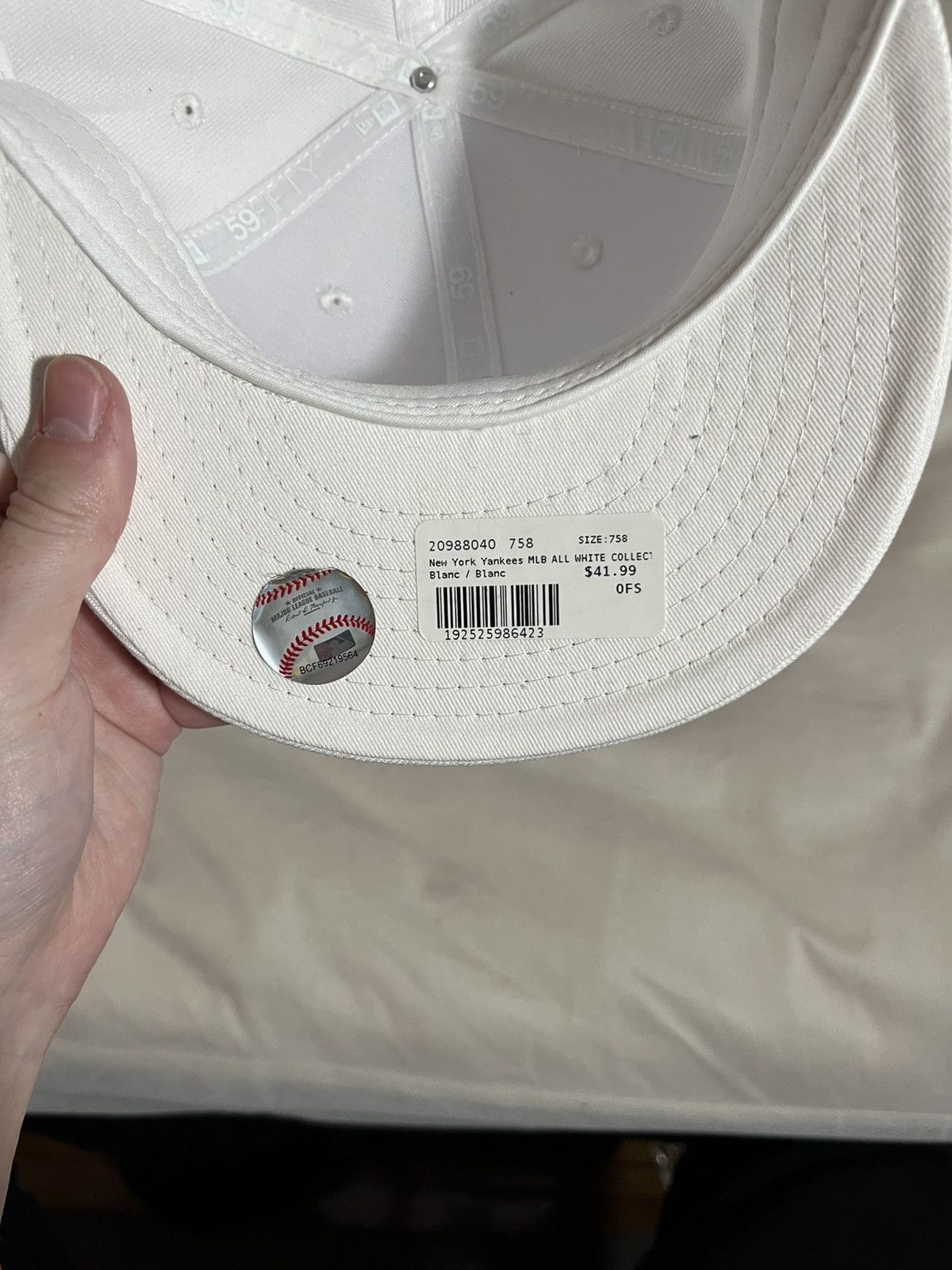 New York Yankees Ny yankees fitted hat 59fifty white 7 5/8 Size ONE SIZE - 3 Thumbnail