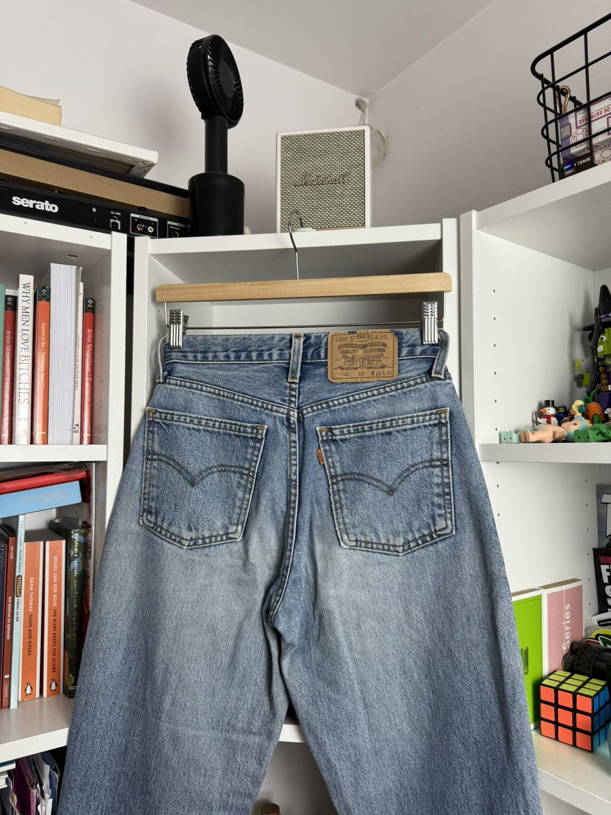 Levi's × Levi's Vintage Clothing × Vintage Vintage 90s Levis 882 denim pants 28x30 orange tab babyblue Size US 28 / EU 44 - 3 Thumbnail