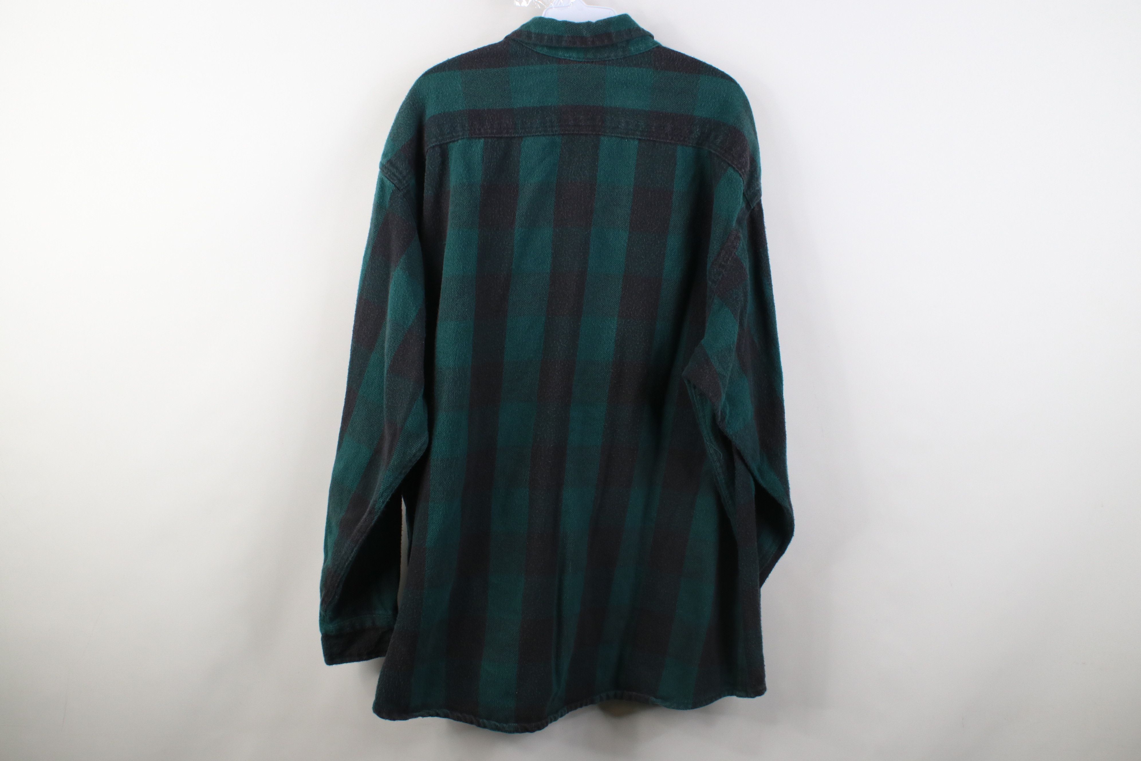 Vintage Vintage 90s Streetwear Heavyweight Button Shirt Plaid USA Size US XXL / EU 58 / 5 - 7 Thumbnail