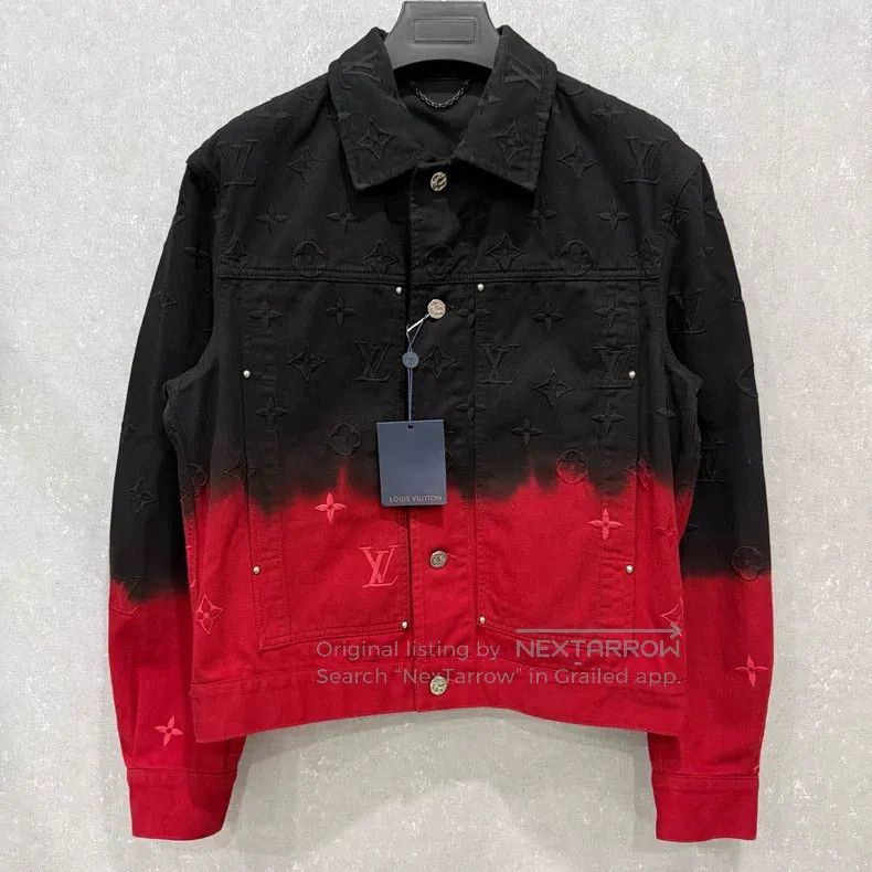 Louis Vuitton Louis Vuitton Black and red rendered embroidered presbyopi Size US M / EU 48-50 / 2 - 2 Thumbnail