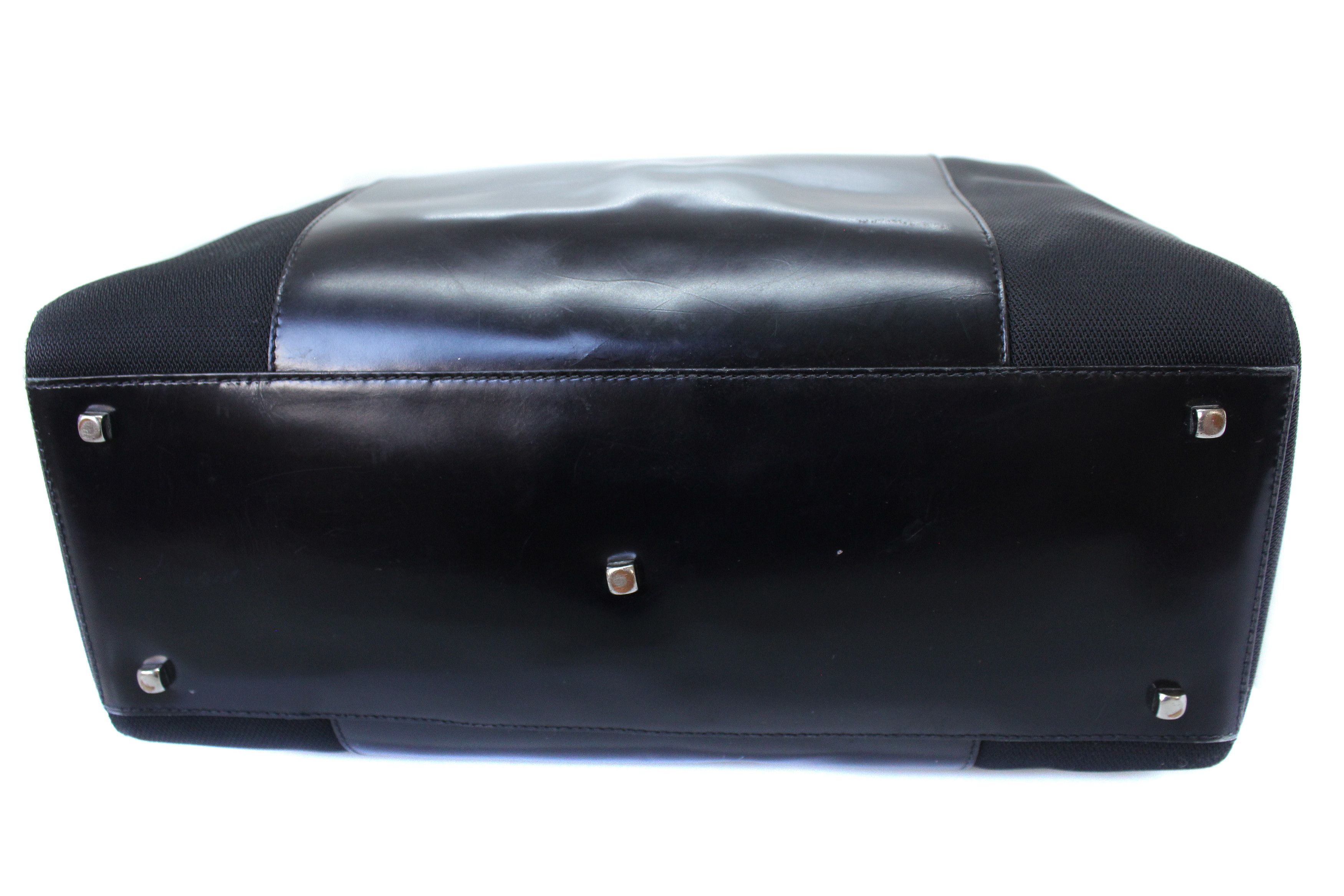 Salvatore Ferragamo 00S Logo Leather Cotton Hand Bag Vintage Size ONE SIZE - 11 Thumbnail