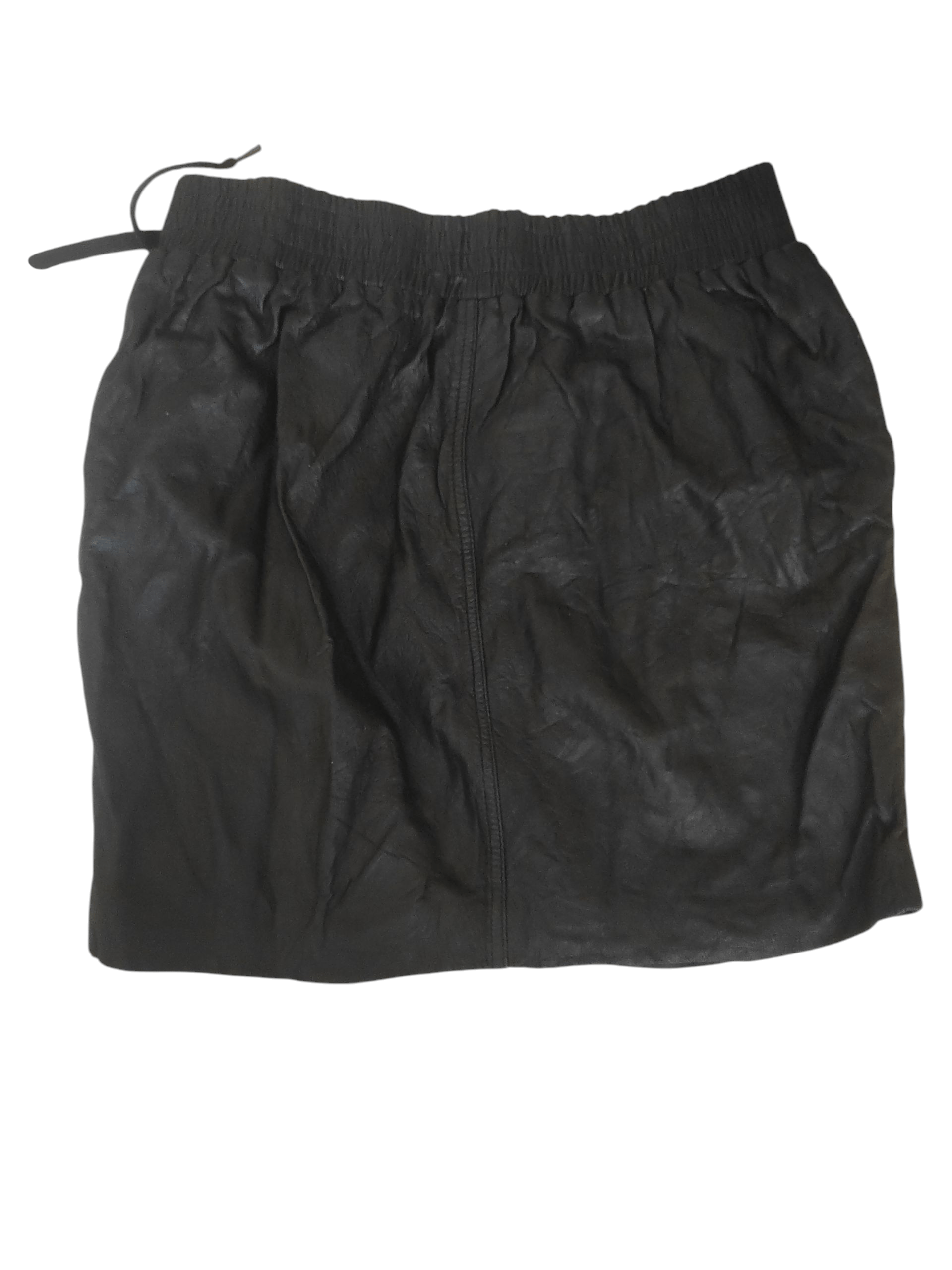 Genuine Leather Object Leather Mini Skirt Made India High waist Regular fit Size 26" / US 2 / IT 38 - 2 Thumbnail