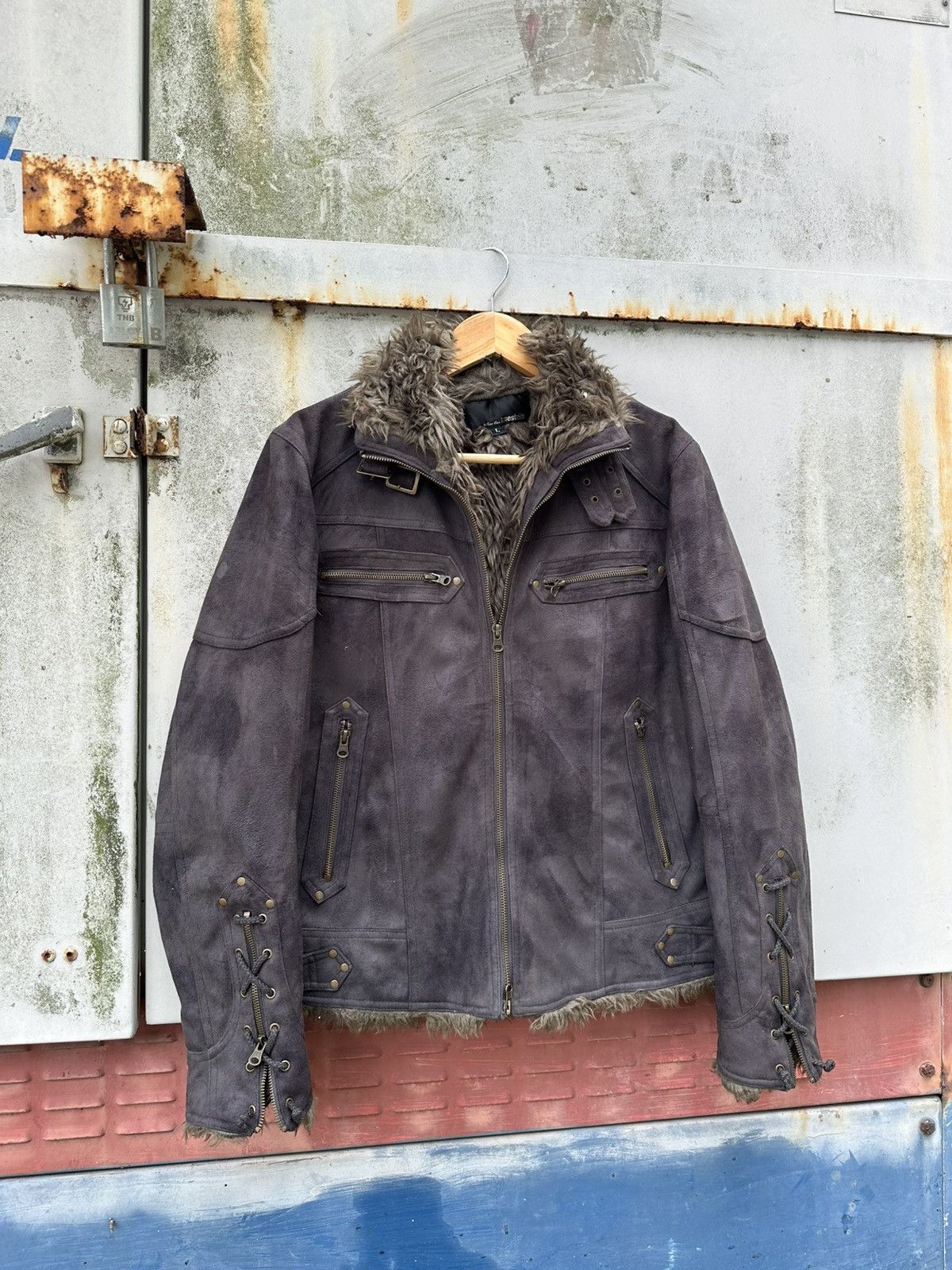 Vintage 👹Vintage Apestein Black Suede Fleece Lined Jacket Size US M / EU 48-50 / 2 - 3 Thumbnail
