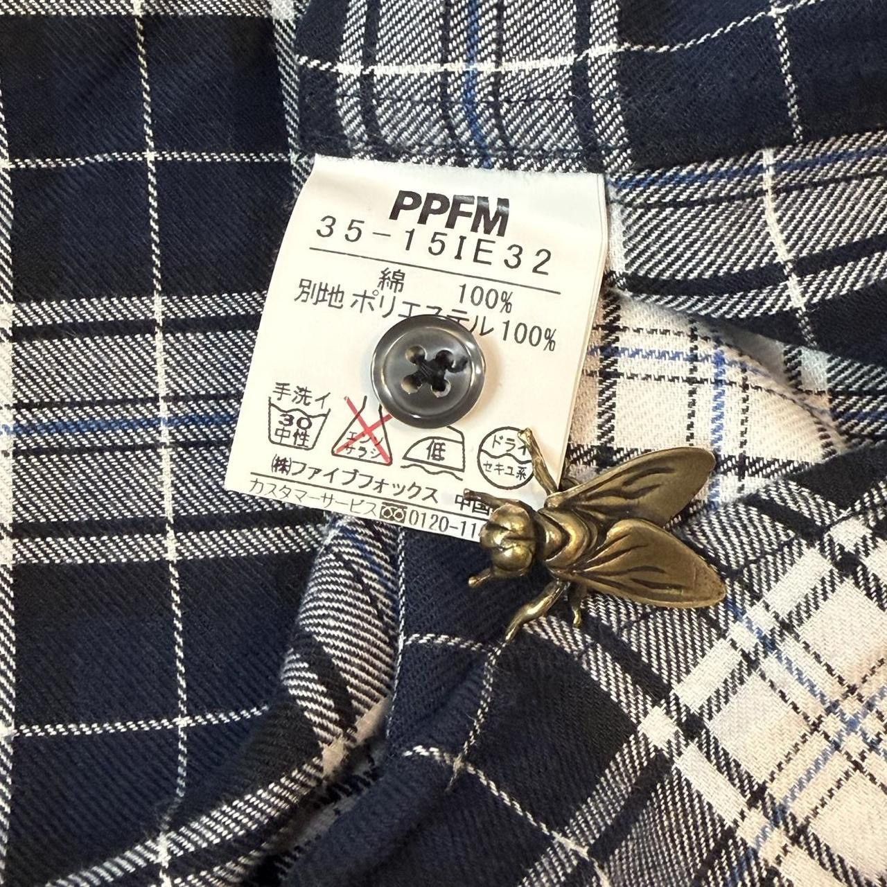 PPFM PPFM Checkered Flannel Shirt y2k Navy/Gray Size US M / EU 48-50 / 2 - 7 Thumbnail