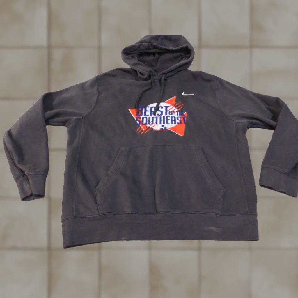 Nike Nike Hoodie Mens L Gray Pullover Pocket Knit Logo Sportswear Size US L / EU 52-54 / 3 - 1 Thumbnail