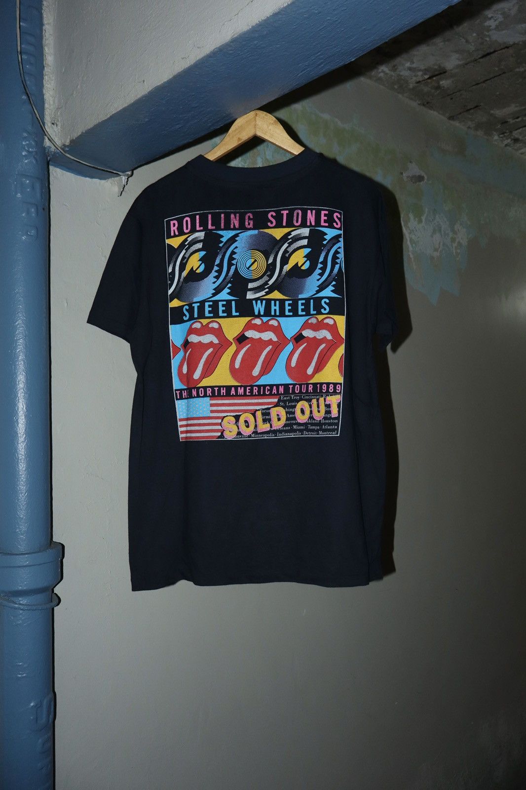 The Rolling Stones Vintage The Rolling Stones Steel Wheels tour 1989 tee Size US L / EU 52-54 / 3 - 2 Thumbnail