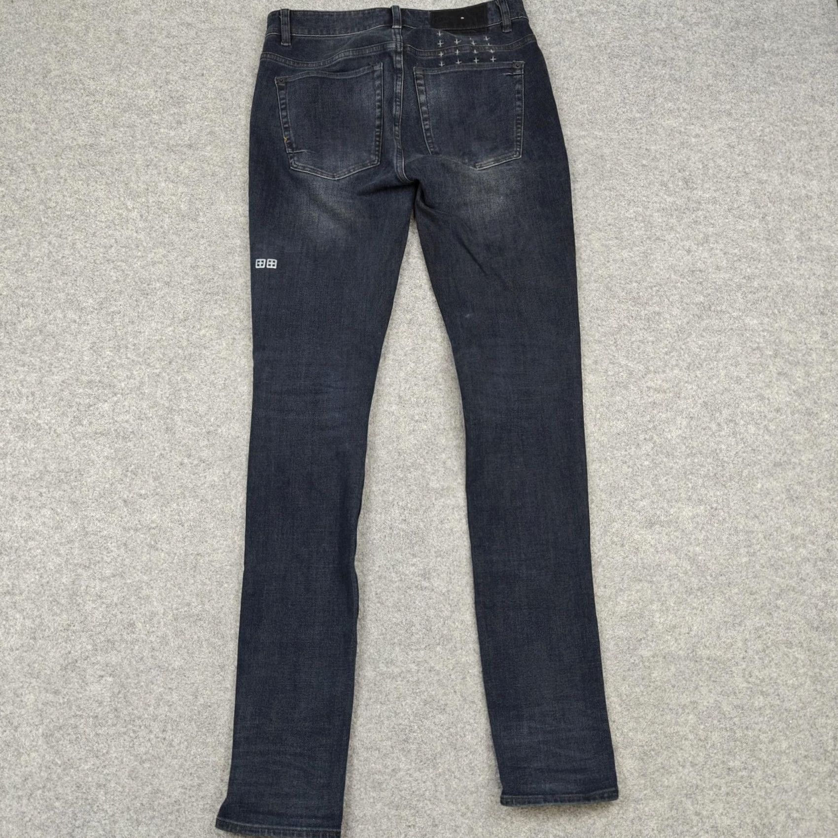Ksubi Ksubi Jeans Slim 29x32 Denim Blue Dark Wash Van Winkle Nightfall Stretch Pants Men Size US 29 - 7 Thumbnail
