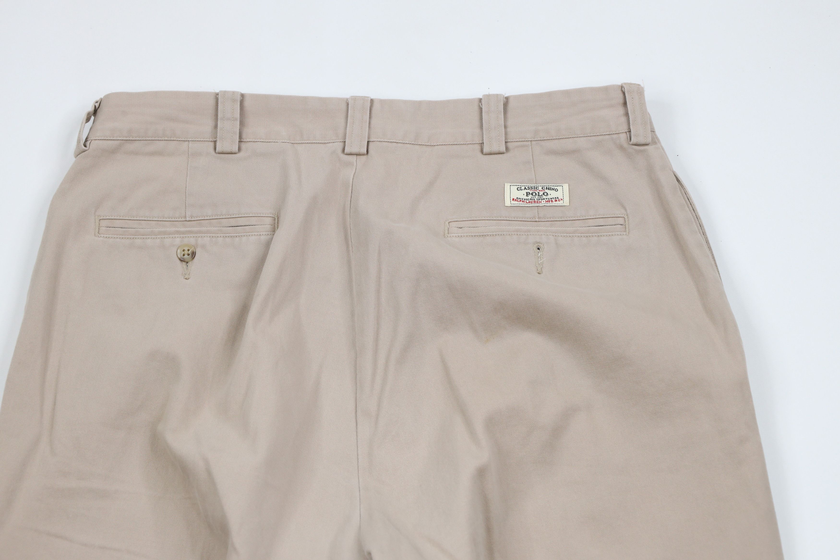 Ralph Lauren × Vintage Vintage 90s Ralph Lauren Spell Out Cotton Chino Pants Beige Size US 32 / EU 48 - 11 Thumbnail