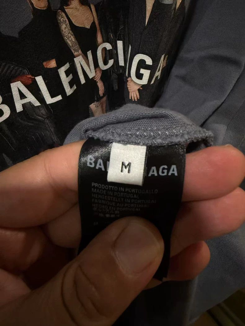 Balenciaga Balenciaga Grey Band Portrait Print Logo Gold Short Sleeve Size US M / EU 48-50 / 2 - 4 Thumbnail