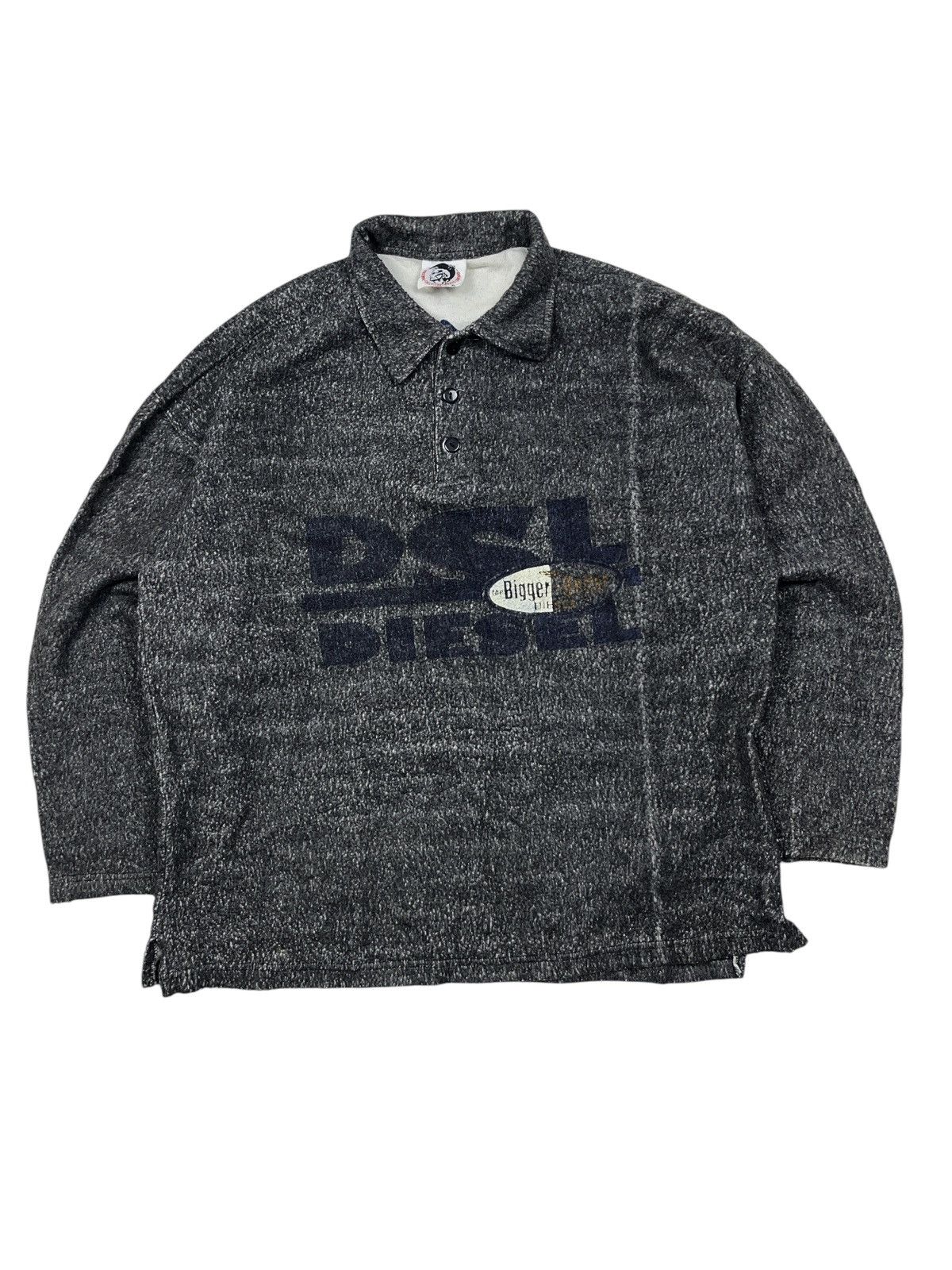 Diesel × Vintage Vintage 90s Diesel Big Logo Lumber & Co. Worker Sweatshirt Size US XL / EU 56 / 4 - 4 Thumbnail