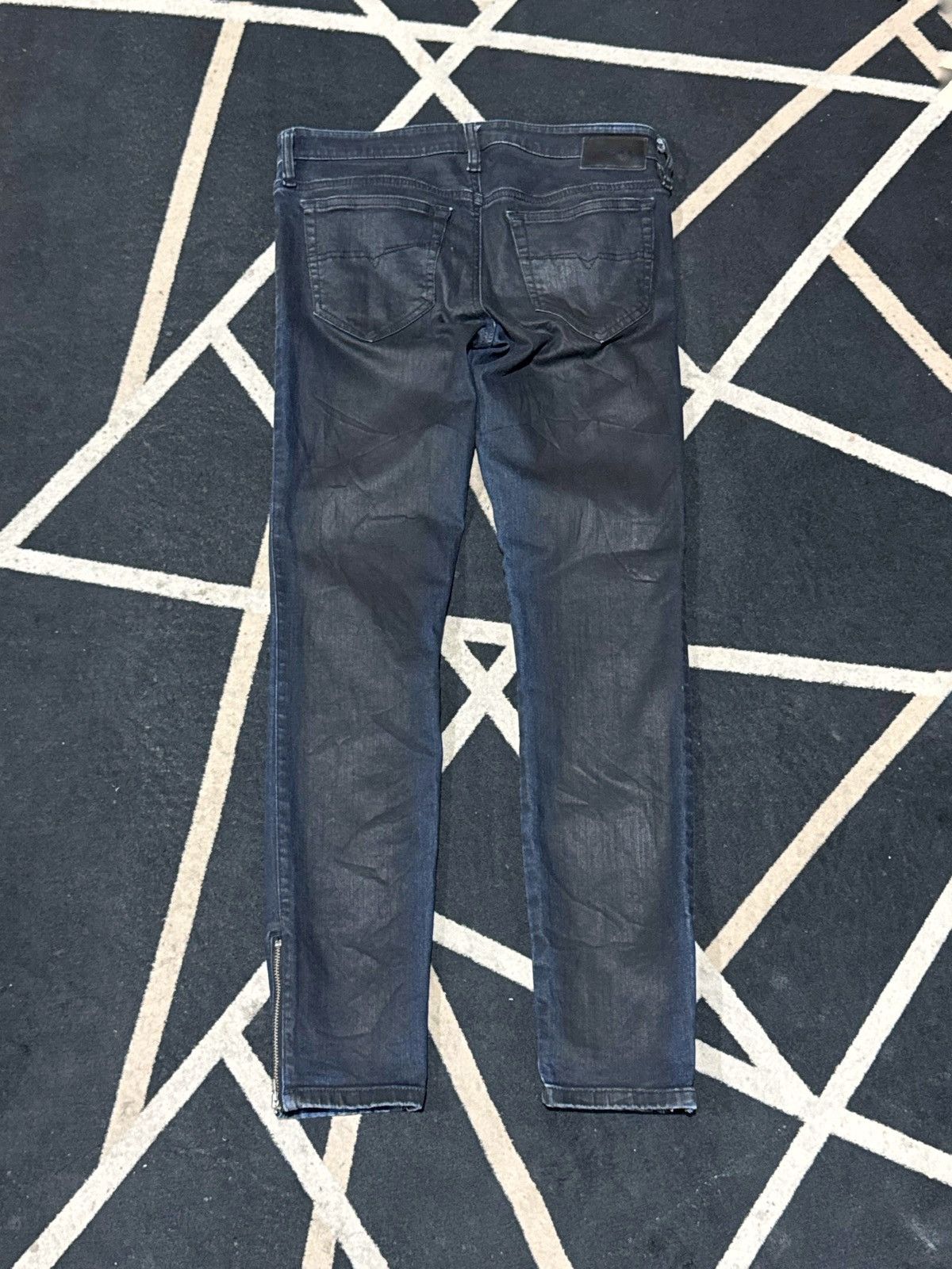 14th Addiction Waxed Skinny Diesel Denim Pants Japanese Styled Size 27" / US 4 / IT 40 - 2 Thumbnail