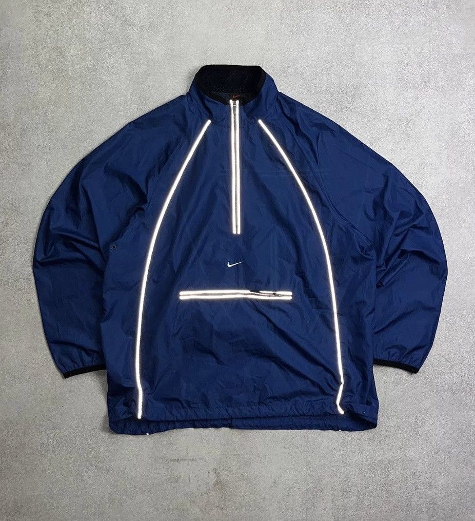 Nike × Vintage VINTAGE NIKE SWOOSH QUARTER ZIP TRANSFORMER JACKET Y2K L Size US L / EU 52-54 / 3 - 3 Thumbnail
