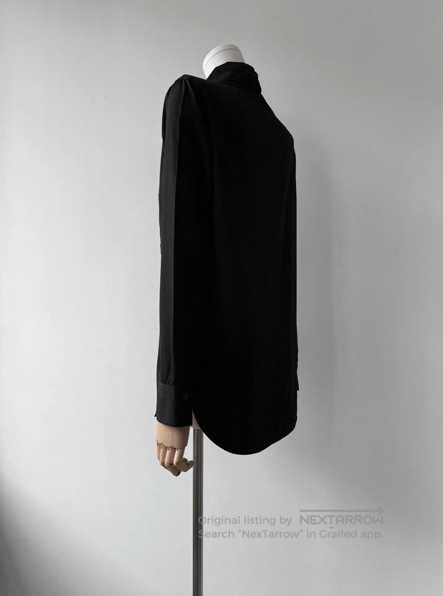 Y's Yohji Yamamoto Black Cotton Shirt. Size S / US 4 / IT 40 - 7 Thumbnail