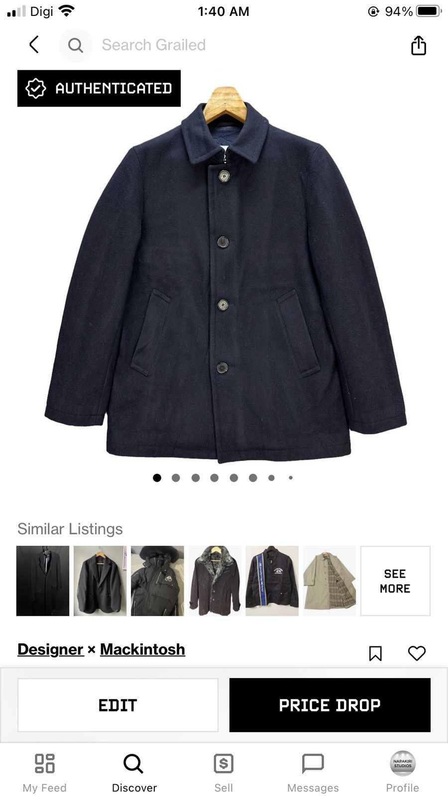 Mackintosh Mackintosh Philosophy Wool Casual Coat Jacket #A28-0633 Size US M / EU 48-50 / 2 - 11 Thumbnail