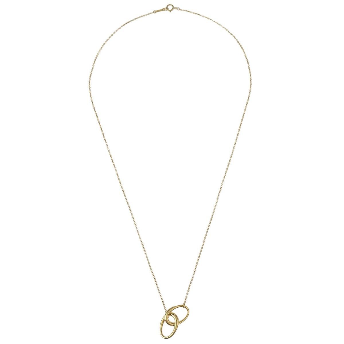 Tiffany & Co. Tiffany & Co. Elsa Peretti Double Loop Pendant Necklace 18K Yellow Gold Size ONE SIZE - 1 Thumbnail