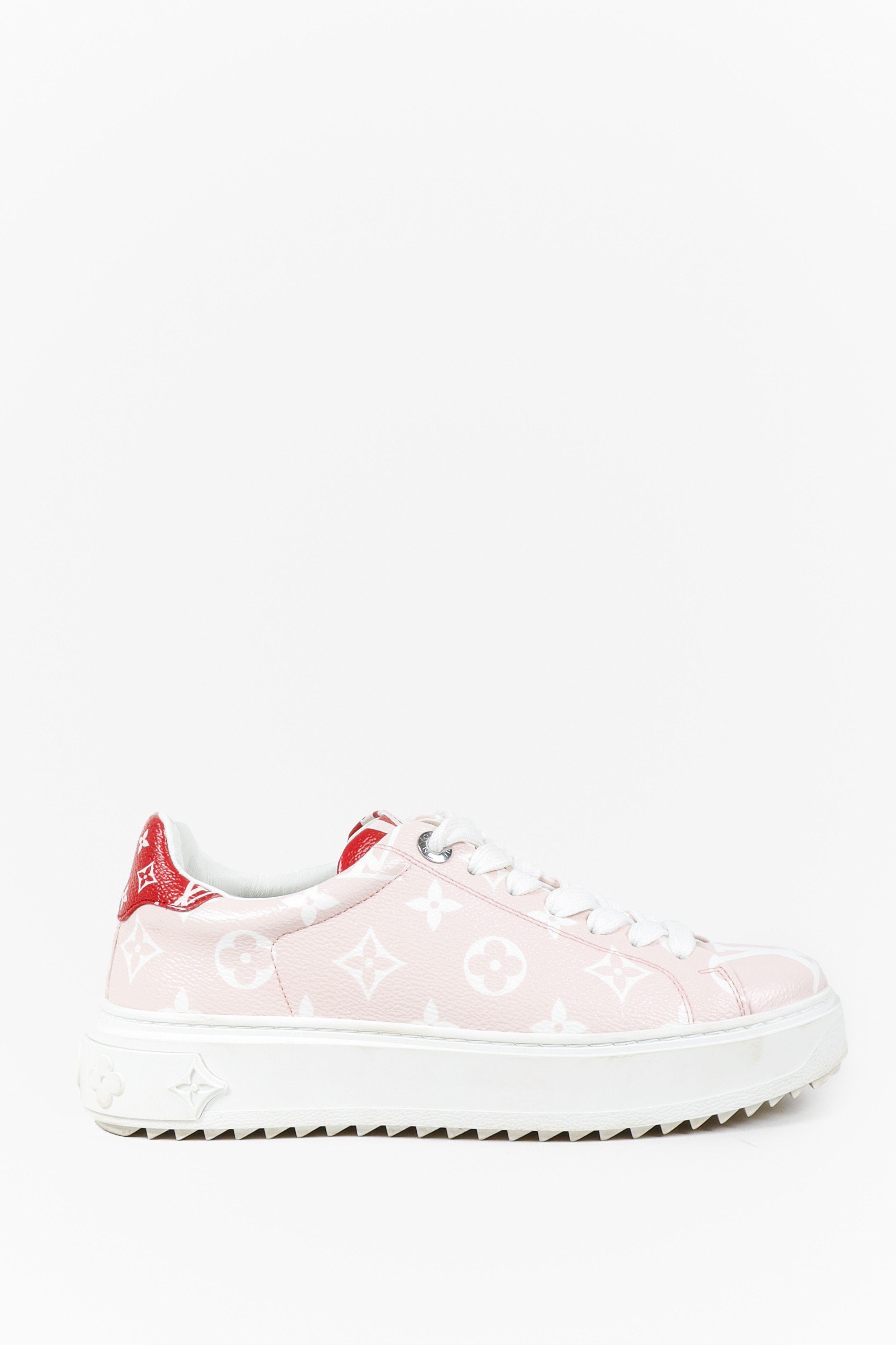 Louis Vuitton, Shoes, Louis Vuitton Pink Monogram Time Out Sneakers