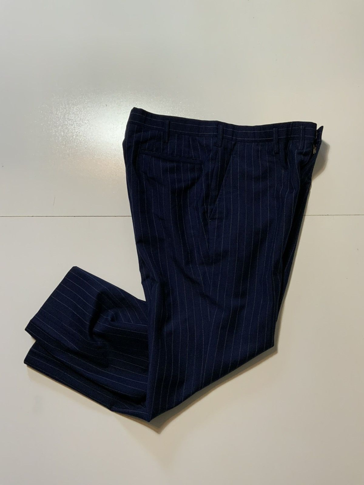 Vintage Vintage LordTex Mohair Wool Striped Classic Dress Pants Size US 32 / EU 48 - 2 Thumbnail