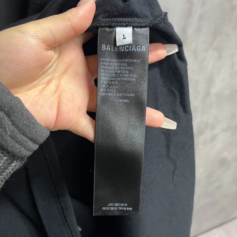 Balenciaga Balenciaga Black and white logo printed striped Jersey loo Size US S / EU 44-46 / 1 - 4 Thumbnail