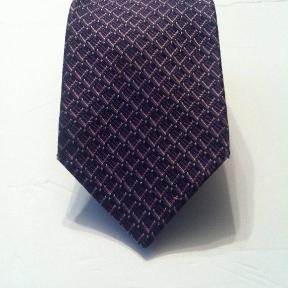 Jos. A. Bank JOS.A.BANK MENS NEW PURPLE 100%SILK NECK TIE WIDTH: 3 1/2" Size ONE SIZE - 2 Thumbnail