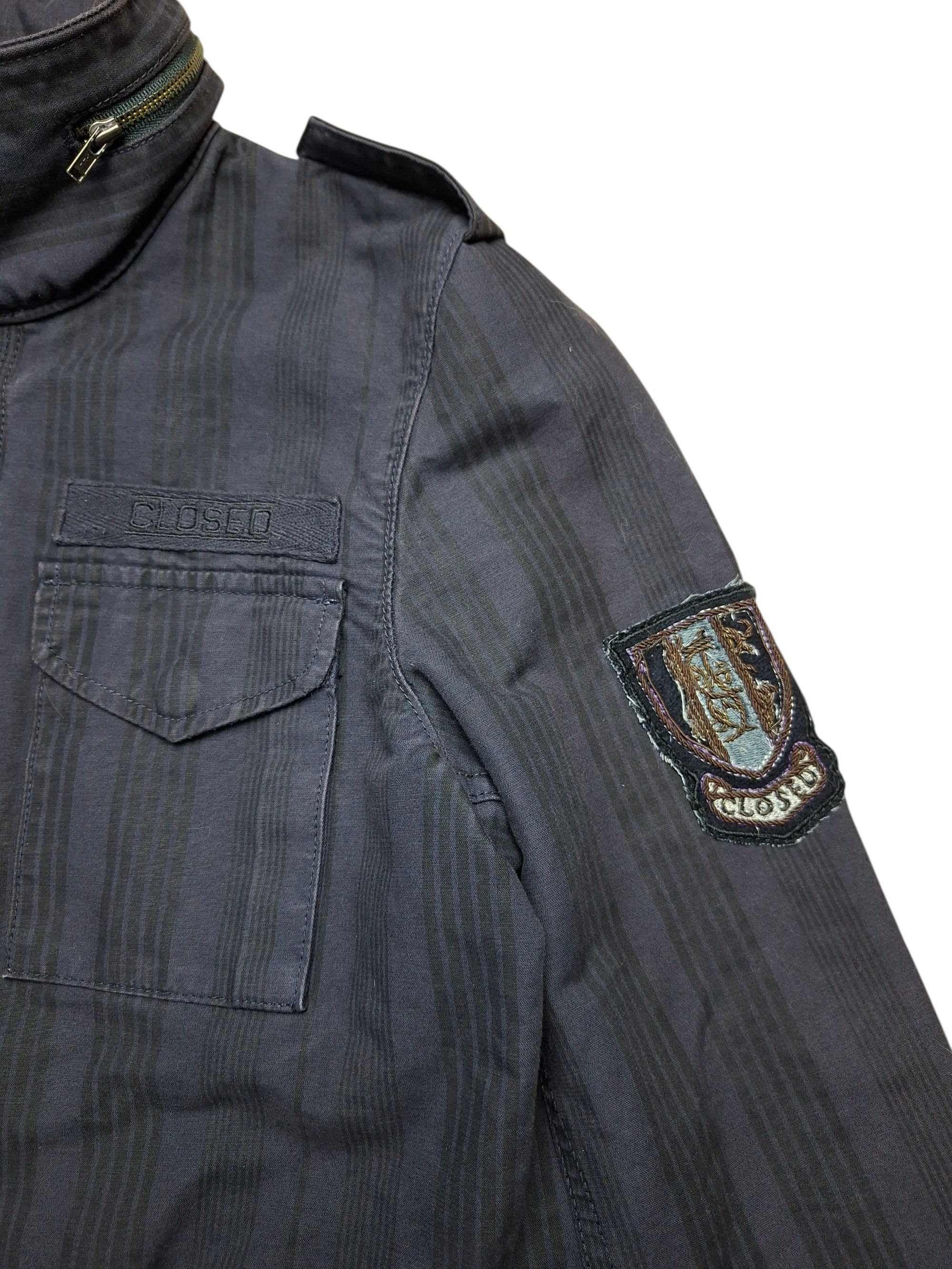 CLOSED Vintage CLOSED Authentic Military Jacket Navy Grey Striped Size M / US 6-8 / IT 42-44 - 2 Thumbnail