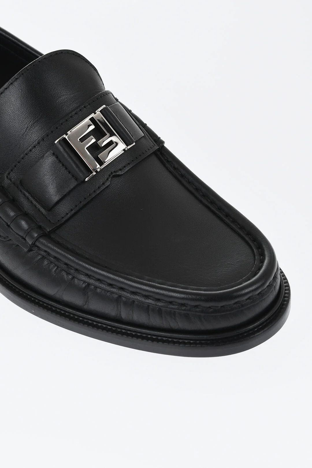 Fendi og1mm0426 Leather Loafers in Black Size US 7 / EU 40 - 4 Thumbnail