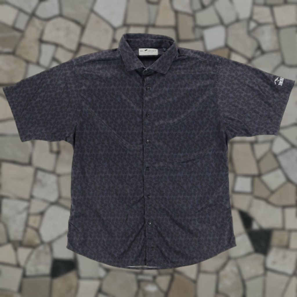 Vintage HL Sport The Rookery Charcoal Button Up Shirt HL Sport The Rookery Polyester Button Up Shirt Men L Charcoal The Rookery Shirt Mens Button Up Size US L / EU 52-54 / 3 - 1 Thumbnail