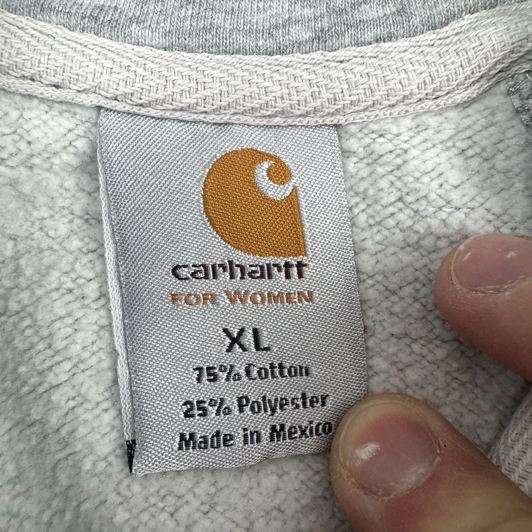 Carhartt VINTAGE Carhartt Full Zip Hoodie Womens XL Gray Pockets Workwear Relaxed Sweatshirt Clothing Size XL / US 12-14 / IT 48-50 - 6 Thumbnail
