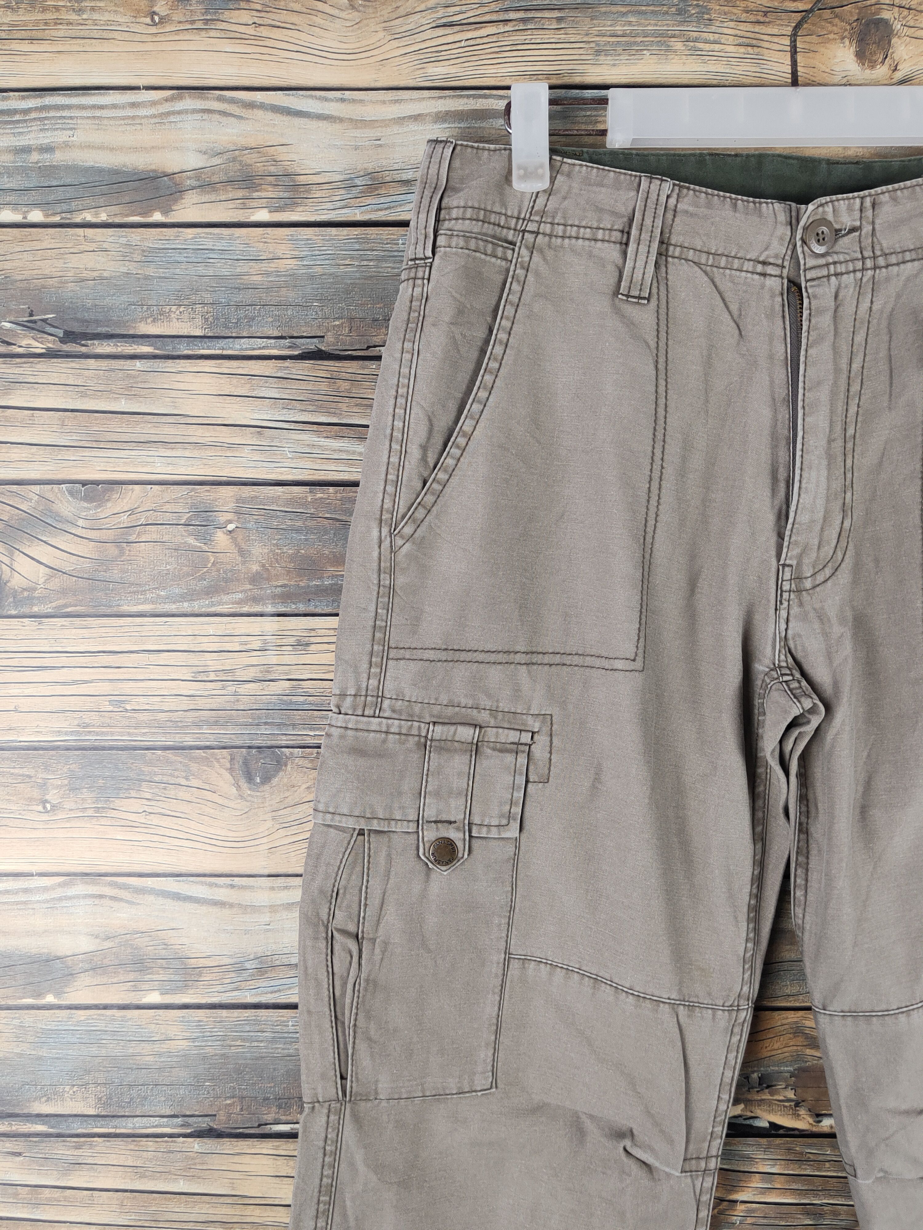 Japanese Brand DL Japanese Brand Beige Multipocket Cargo Pants #2333 Size US 31 - 3 Thumbnail