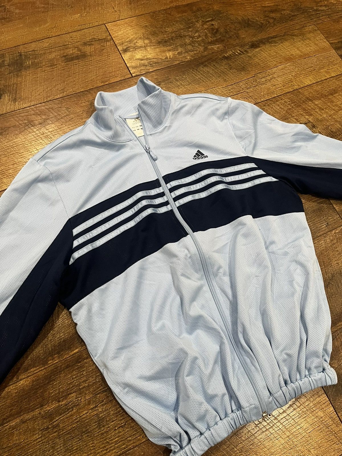 Adidas Vintage 2006 Adidas USA Mesh Track Jacket Blue & Navy Large Size US L / EU 52-54 / 3 - 3 Thumbnail
