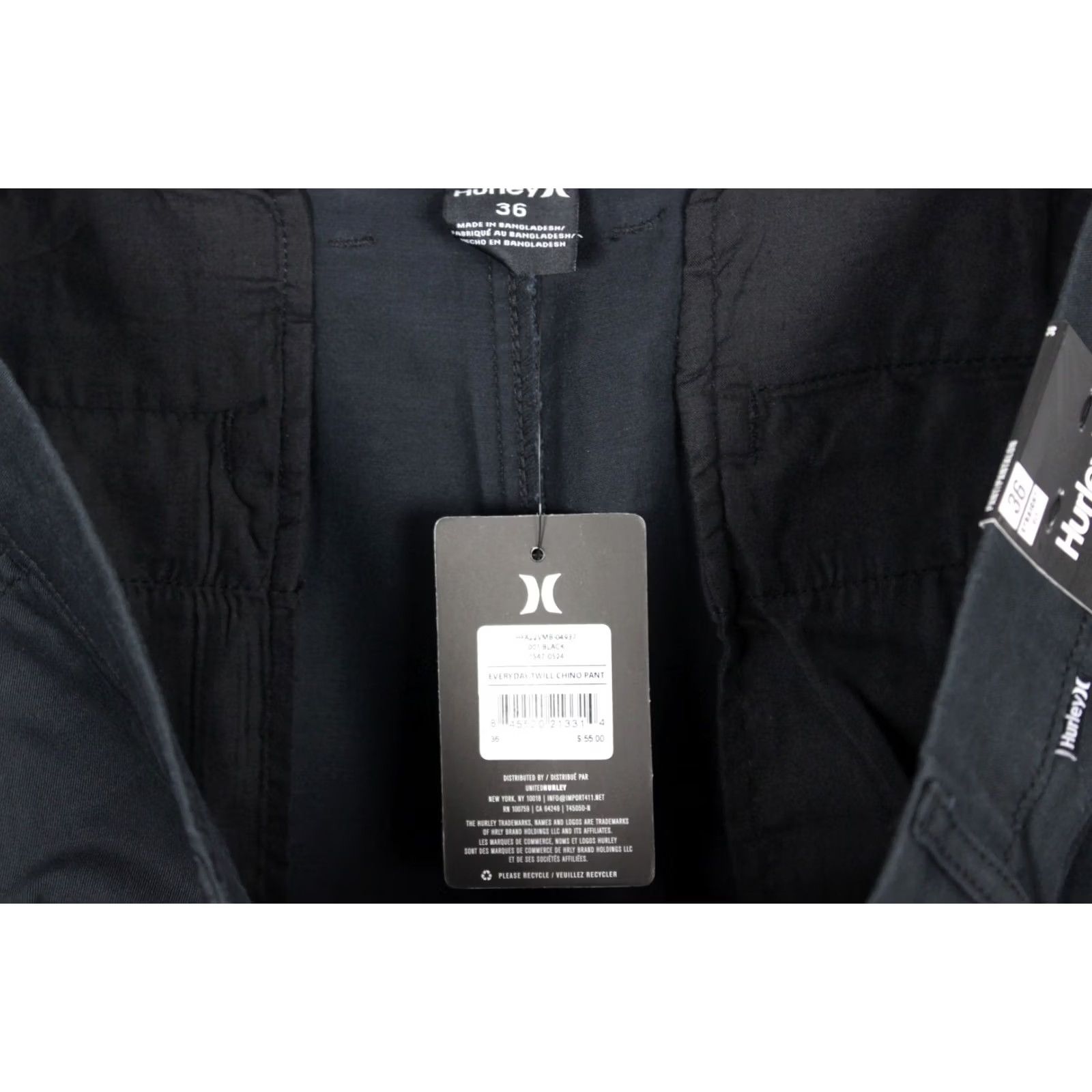 Hurley Hurley Men's Venture Cargo Pants 38 x 32 Black Zip Pocket Size US 38 / EU 54 - 6 Thumbnail