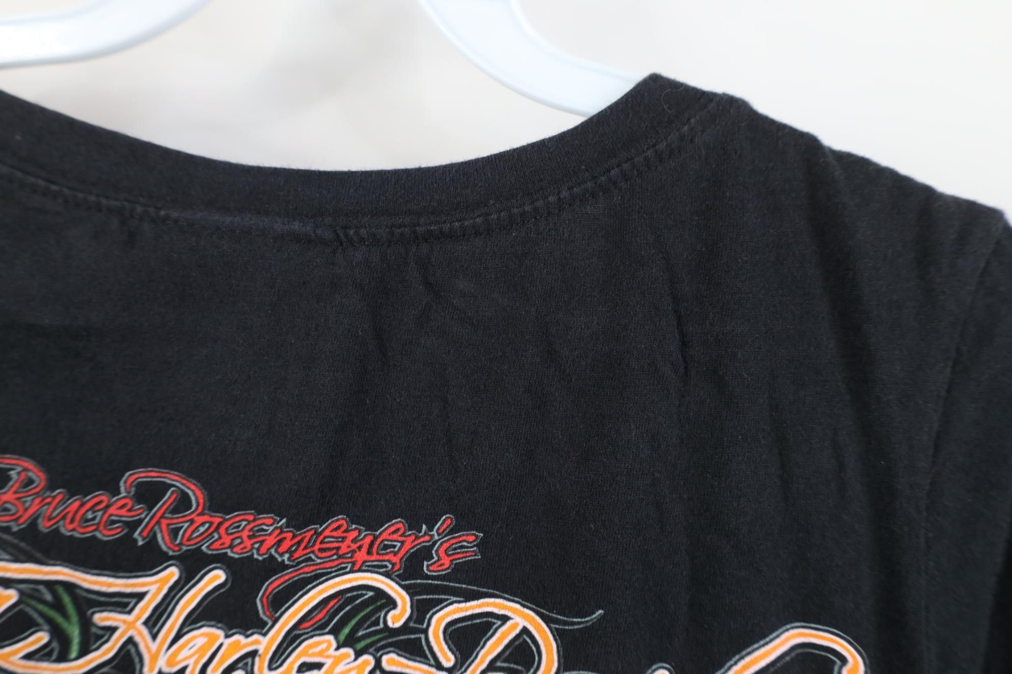 Harley Davidson Vintage Y2K Harley Davidson Rose Heart Wings Tribal T-Shirt Size L / US 10 / IT 46 - 10 Thumbnail