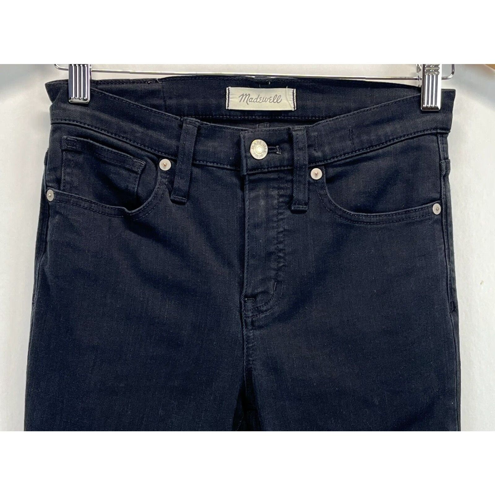 Madewell Madewell 9” High Rise Skinny Black Jeans Pants Sz 26 Womens Denim Regular Jeans Pockets Stretch GUC Size 26" / US 2 / IT 38 - 2 Thumbnail