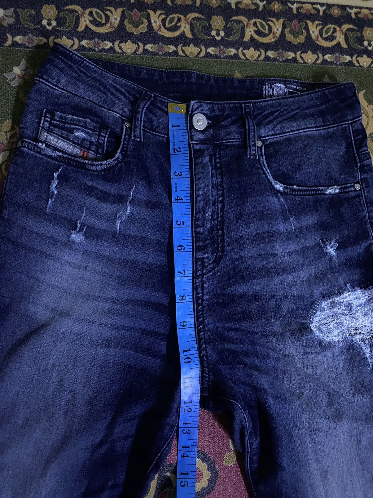 Diesel 🔥RARE🔥🔥DIESEL Slim Fit Distressed Denim Jeans Size US 27 - 19 Thumbnail