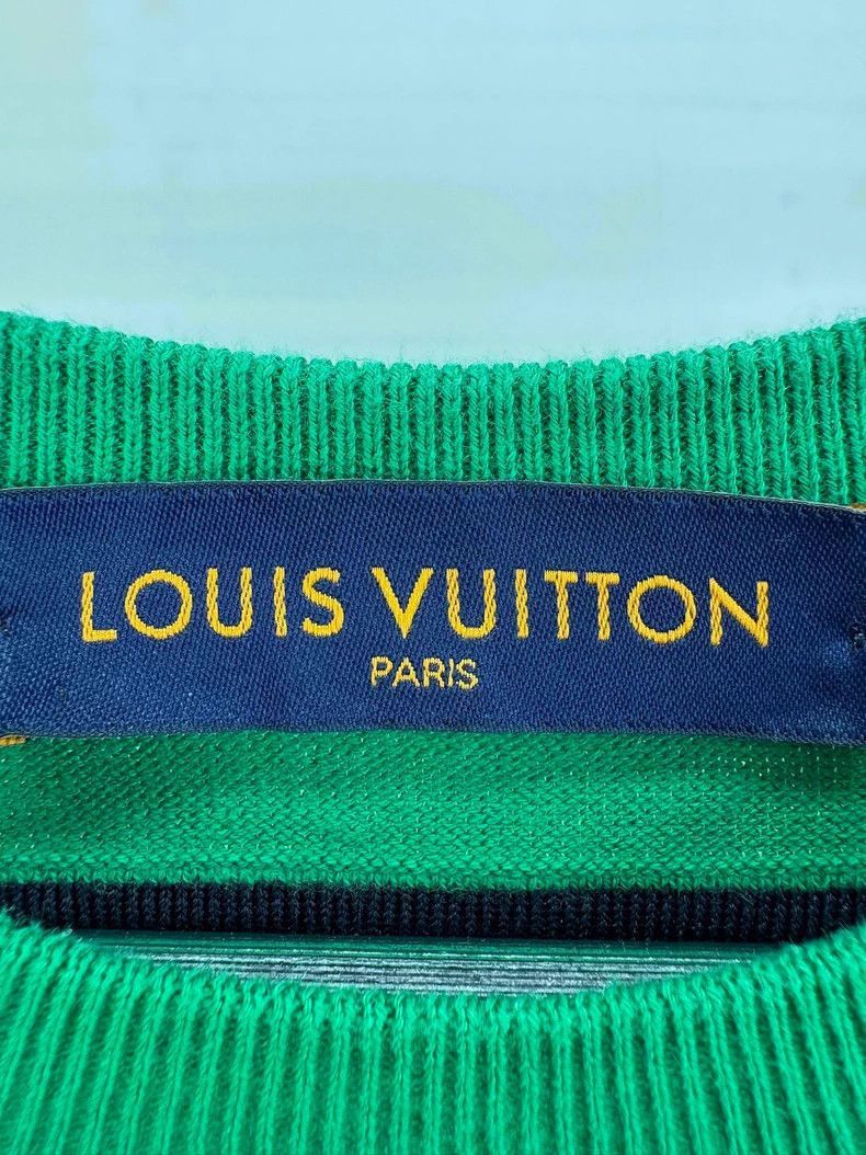 Louis Vuitton Louis Vuitton Green Knit Logo Short Sleeve -2505 Size US S / EU 44-46 / 1 - 5 Thumbnail