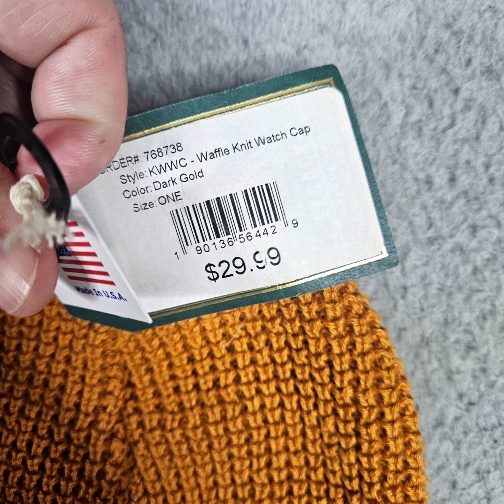 Swatch Legacy92 Waffle Knit Watch Cap Dark Gold Unisex Adult Hat One Size NEW Size ONE SIZE - 3 Thumbnail