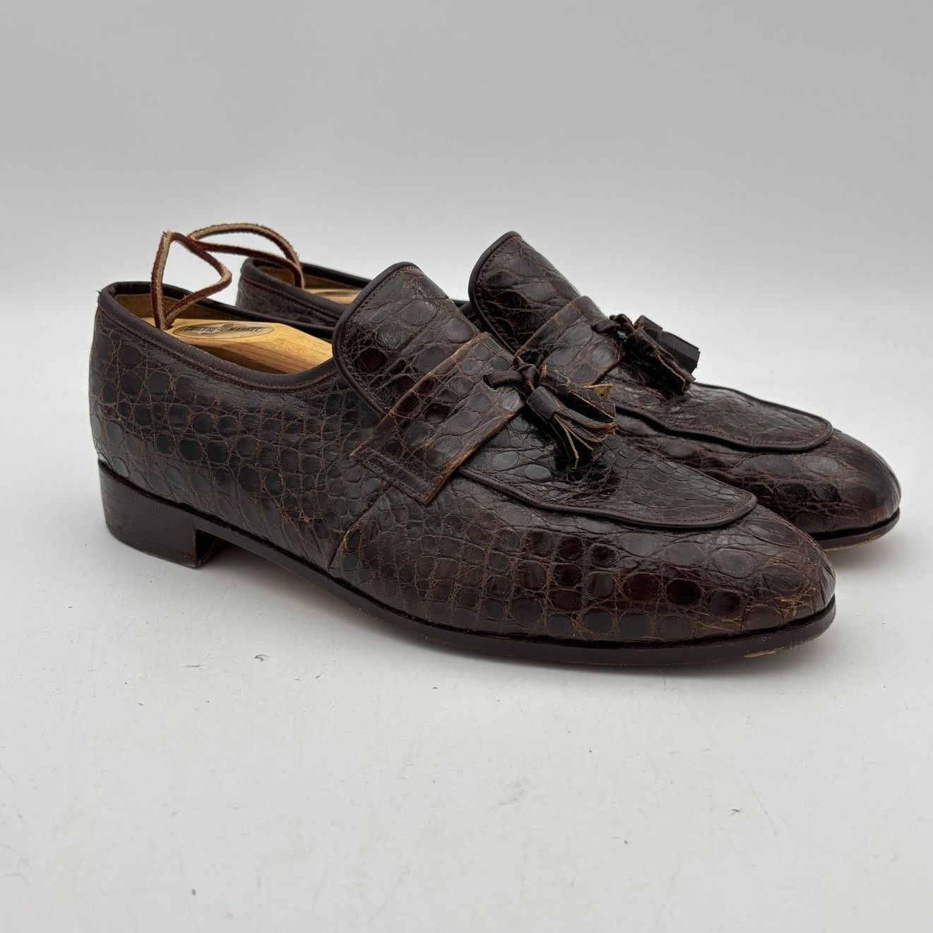 Vintage Vintage Mayer Hong Kong Crocodile Bespoke Loafers Men's 8D Size US 8 / EU 41 - 1 Thumbnail